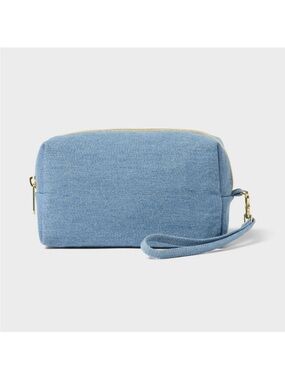 Spritz Light Blue Denim Wristlet Cosmetic Pouch